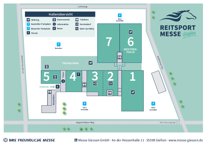Hallenübersicht Reitsportmesse Giessen