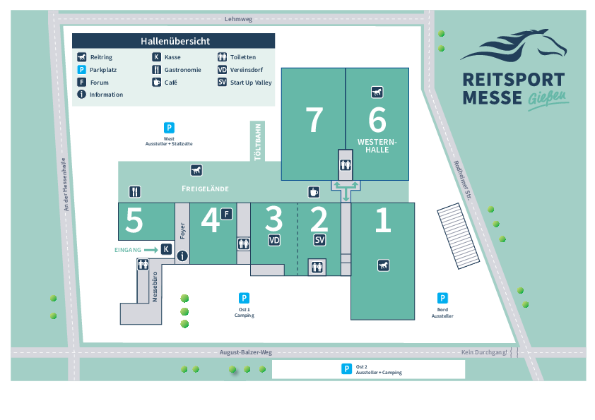 Hallenübersicht Reitsportmesse Giessen